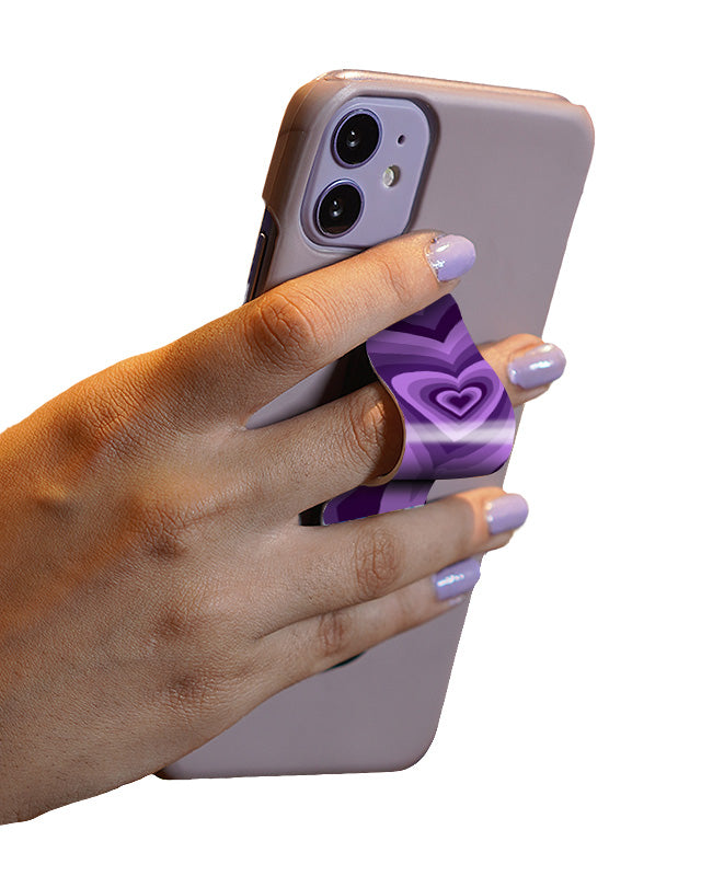 Purple Phone Case With Finger Grip Siduater Convertible Stand
