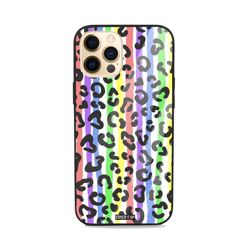  Rainbow Animal Pattern Glass Case