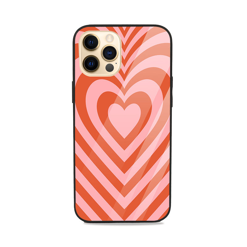  Red Heart Beat Glass Case Glass Case