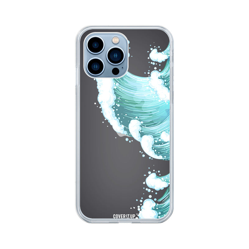  Sea Wave Clear Silicone Case