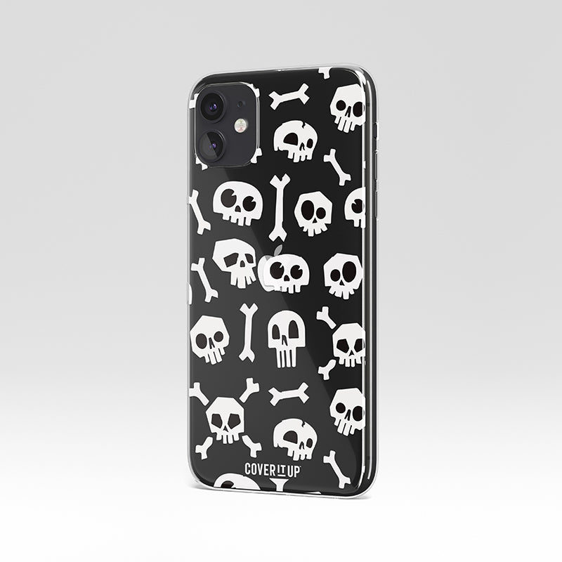 Skull Print Clear Silicone Case